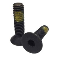 FSCS0101NPA #10-24 X 1" Flat Socket Cap Screw, w/Nylon Patch, Coarse, Alloy, Black Oxide