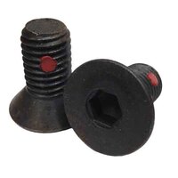 FSCS834NPL #8-32 x 3/4" Flat Socket Cap Screw, w/Nylon Pellet, Coarse, Alloy, Black Oxide