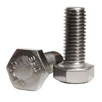 M10-1.5 X 100 mm  Hex Cap Screw, Coarse, DIN 933 (FT), 18-8 (A2) Stainless