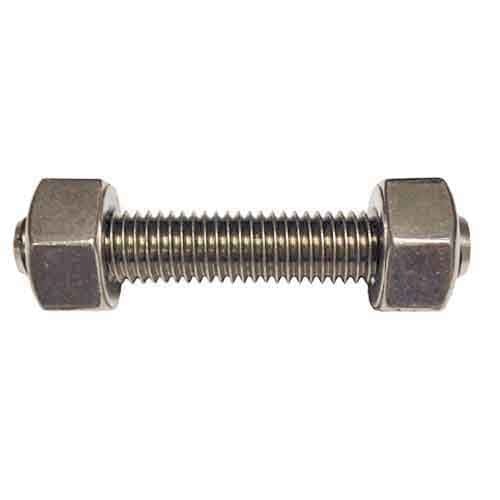 B8M8M786 7/8"-9 X 6" A193-B8M Stud w/2 each A194-Gr.8M Heavy Hex Nuts, 316 Stainless