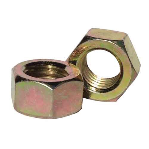 8HN78 7/8"-9 Grade 8, Finished Hex Nut, Med. Carbon, Coarse, Zinc Yellow, (Import)