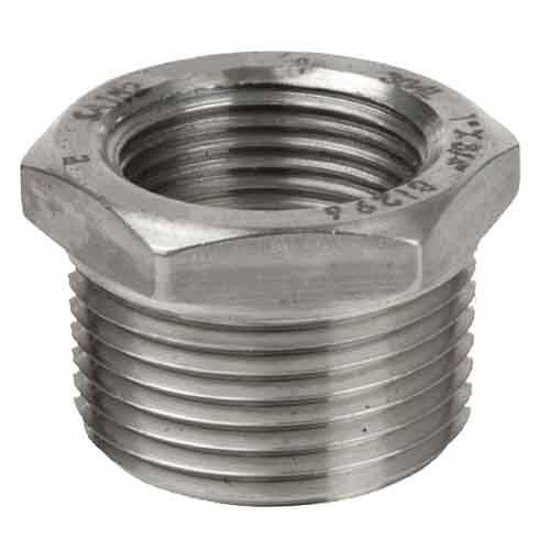 HXBU212114S 2-1/2" x 1-1/4" Hex Bushing, 150#, Threaded, T304 Stainless