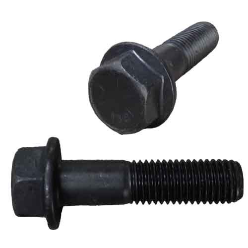 8FLBF582 5/8"-18 x 2" Flange Screw (Frame Bolt), Indented Hex Head, Grade 8, Fine,Black Phos. & Oil