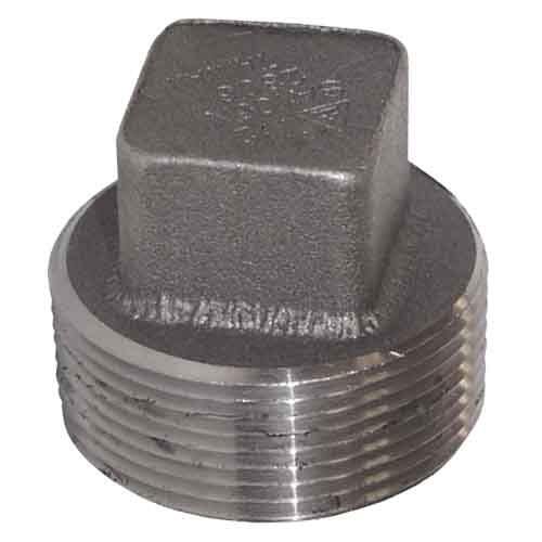 SHP12FT 1/2" NPT Square Head Plug, Forged Steel, Threaded, 3000#