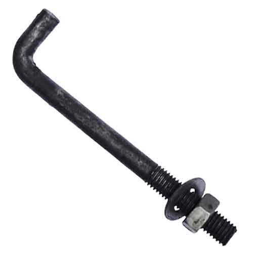 FB588 5/8"-11 X 8" L-Shaped Foundation Bolt, w/ Hex Nut & Flat Washer, Plain