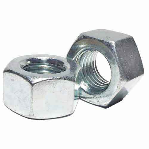 HHNF716 7/16"-20 Heavy Hex Nut, Fine, Carbon Steel, Zinc