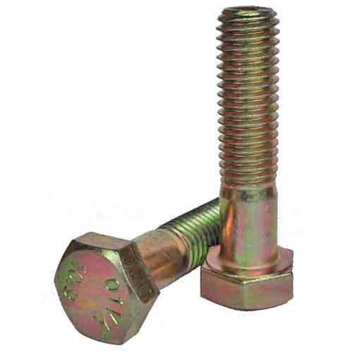 10MHC6145 M6-1.0 X 45 mm  Hex Cap Screw, Coarse, Gr. 10.9, DIN 931 (PT), Zinc Yellow