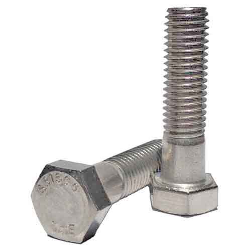 HCS145S316 1/4"-20 X 5" Hex Cap Screw, Coarse, 316 Stainless