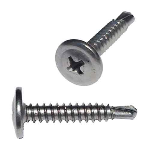 TEKKL8158S #8 X 1-5/8" K-Lath (Mod. Truss Head), Phillips, Self-Drilling Screw, 410 Stainless