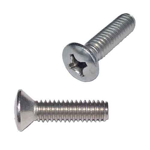 OPMSF01012S #10-32 X 1/2" Oval Head, Phillips, Machine Screw, Fine, 18-8 Stainless