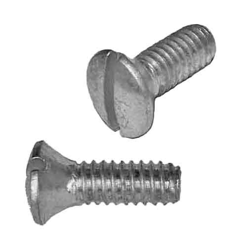 OMS412S #4-40 x 1/2" Oval Head, Slotted, Machine Screw, Coarse, 18-8 Stainless