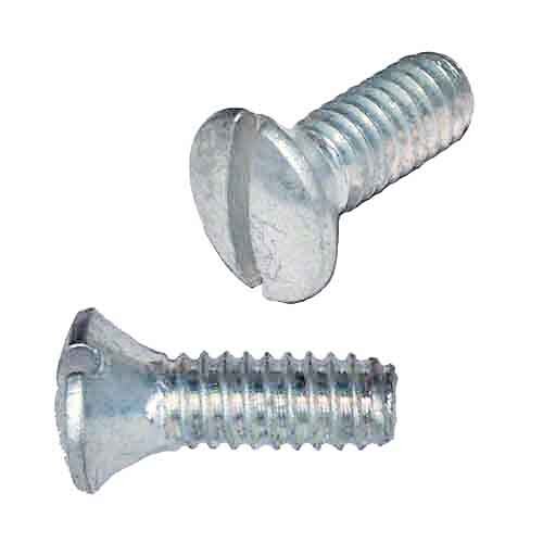 OMSF010114 #10-32 x 1-1/4" Oval Head, Slotted, Machine Screw, Fine, Zinc