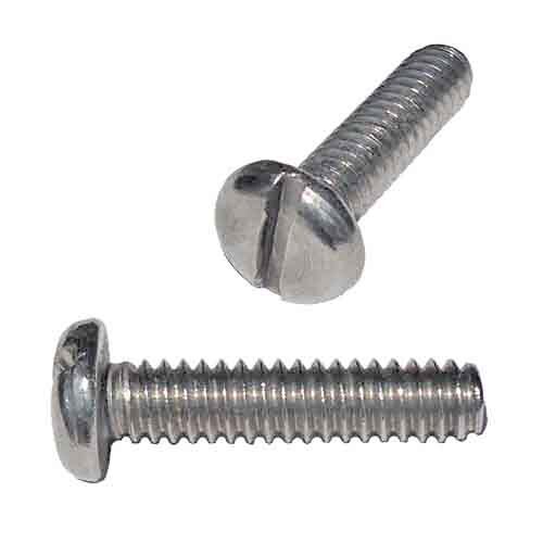 PMS4716S #4-40 x 7/16" Pan Head, Slotted, Machine Screw, Coarse, 18-8 Stainless