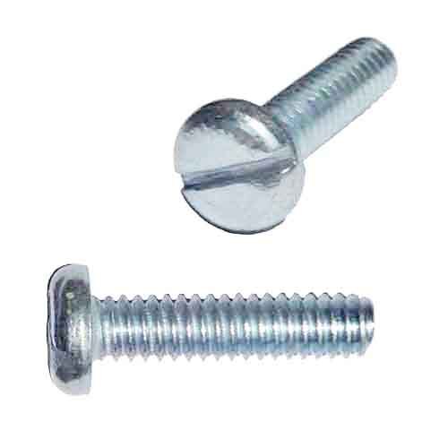 MPMS812535 M8-1.25 X 35 mm Pan Head, Slotted, Machine Screw, Coarse, DIN 85, Zinc