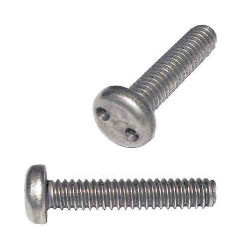 PSPM638S #6-32 x 3/8" Pan Head, Spanner, Security Machine Screw, 18-8 Stainless