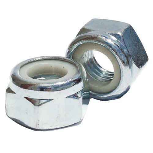 MLNF1415DIN982 M14-1.5 Nylon Insert Locknut, Fine, Class 8, DIN 982, Zinc