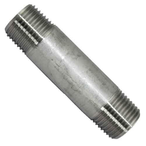 NIPW34212S40S316 3/4" x 2-1/2" Pipe Nipple, TBE, Welded, Schedule 40, 316L Stainless