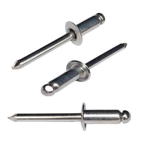 40102 3/32" X 1/4" Blind Rivet, Dome Head, All Steel Rivet/Mandrel