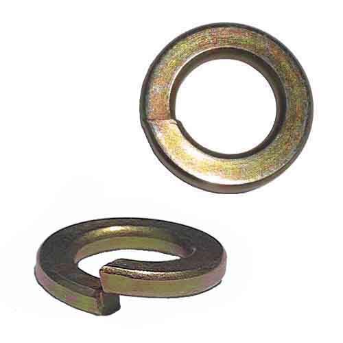 MHSLW10 M10  Split Lock Washer, Alloy, DIN 127B, Zinc Yellow