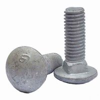 1/2"-13 X 10-1/2" Carriage Bolt, (w/ 6" of thread), A307 Grade A, HDG