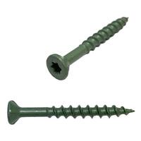 PST2-GREEN #8 X 2" Deck Screw, Flat Head, Star Drive, Green Coated, (T-20)