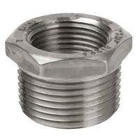 HXBU11212S 1-1/2" x 1/2" Hex Bushing, 150#, Threaded, T304 Stainless