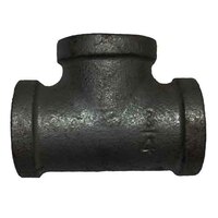 1-1/2"  Tee, Malleable 150#, Black