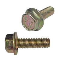 10MFB6130D6921FTZY M6-1.0 X 30 mm Hex Flange Screw (FT), Non-Serrated, DIN 6921, Class 10.9, Zinc Yellow