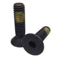 FSCSF3834NPA 3/8"-24 X 3/4" Flat Socket Cap Screw, w/Nylon Patch, Fine, Alloy, Black Oxide