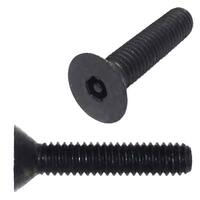 1/4"-20 X 3/4" Flat Socket Cap Screw (FT), Coarse, Pin-In-Hex, Alloy Thermal Black Oxide