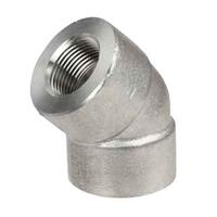 1-1/2" 45 Deg. Elbow, Forged, Threaded, Class 3000, T304/304L Stainless