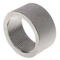 1-1/2" Half Coupling, Forged, Threaded, Class 3000, T304/304L Stainless