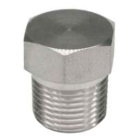 HHP1FT3S304 1" Hex Head Plug, Forged, Threaded, Class 3000, T304/304L Stainless