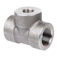 1-1/2" x 1/2" Reducing Tee, Forged, Threaded, Class 3000, T304/304L Stainless