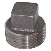 SHP34FT 3/4" NPT Square Head Plug, Forged Steel, Threaded, 3000#