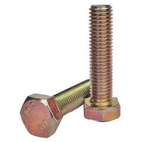 10MHC202540FT M20-2.5 X 40 mm Hex Cap Screw, Coarse, Gr. 10.9, DIN 933 (FT), Zinc Yellow