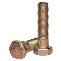 1"-14 X 1-1/2" Hex Cap Screw, Grade 8 (SAE J429), Fine, Zinc Yellow, USA /Canada