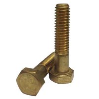 HCS34114B 3/4"-10 X 1-1/4" Hex Cap Screw. Coarse, Brass