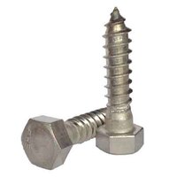 LS516412S 5/16"-9 X 4-1/2" Hex Lag Screw, 18-8 Stainless