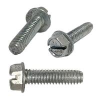 SHWTFF0101 #10-32 X 1" Hex Washer Head, Slotted, Thread Forming Screw, Zinc