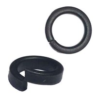 1" Hi-Collar Split Lock Washer, Med. Carbon, Plain