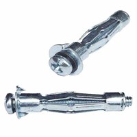 1/4" Long, Hollow Wall Anchor, Pan Head, Combo, Zinc