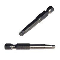 9542 #2 SQUARE DR. INSERT BIT 2" LONG 1/4" HEX FOR #8,9,&10 SCREW SIZES