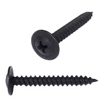 KLS8112BZ #8 X 1-1/2" (1-5/8") K-Lath (Mod. Truss Head), Phillips, Sharp Point Screw, Black Zinc