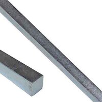1" X 1 Ft Square Key Stock, Carbon Steel, Zinc