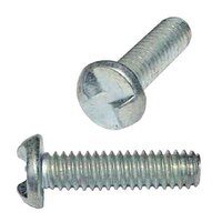 OWMSF0102 #10-32 X 2" Round Head, One-Way Slotted, Machine Screw, Zinc