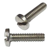 #1-72 X 1/2" Binder Head, Slotted, Machine Screw, FIne, Nickel Plated