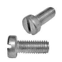 MCMS6110S M6-1.0 X 10 mm Cheese Head, Slotted, Machine Screw, Coarse, 18-8 (A2) Stainless