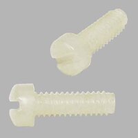 FIMS412N #4-40 X 1/2" Fillister Head, Slotted, Machine Screw, Coarse, Nylon