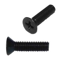 FPMS4316BO #4-40 x 3/16" Flat Head, Phillips. Machine Screw, Coarse, Black Oxide